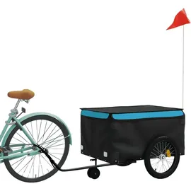 vidaXL Fahrradanhänger Schwarz/Blau 2018