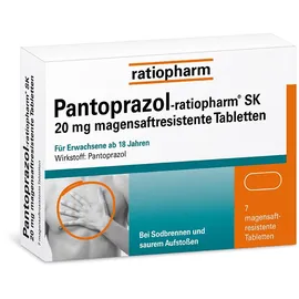 Ratiopharm Pantoprazol-ratiopharm SK 20 mg 7 St.
