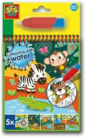 Colour with Water Safari Colouring Book