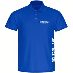 multifanshop Poloshirt - Deutschland - Brust & Seite - Druck weiß - Polo
