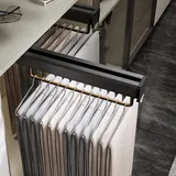 KUKIXO Kleiderbügelhalter Schrank deckenmontage, Ausziehbare Kleiderstange für Kleiderbügel, Garderobenauszug Verstellbarer Schrank deckenmontage, Metall Kleiderbügel zum Herausziehen,