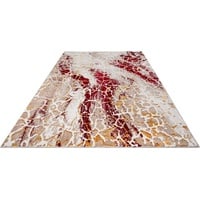 Leonique Teppich »Sander«, rechteckig, modernes Design, Teppiche in Marmor-Optik, mit goldfarbenen Akzenten 67233369-8 rot 24 mm,