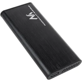 Maclean Brackets Maclean MCE443 NVMe SATA SSD M.2 Gehäuse NVMe (PCIe), NGFF (SATA) Unterstützt USB 3.1 2230/2240/2260/2280 USAP Kompatibel mit PC und Mac Aluminium Plug&Play Schwarz