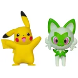 Jazwares Pokémon Battle Figure Pack - Pikachu - Felori, offizielle detaillierte Figuren, je 5 cm