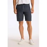 Lindbergh Shorts LINDBERGH, Herren, Gr. L, N-Gr, blau (navy), Web, Obermaterial: 55% Baumwolle, 45% Leinen, unifarben, regular fit kniefrei, Hosen Shorts, Sommerhose mit Taschen