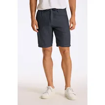 Lindbergh Shorts LINDBERGH, Herren, Gr. L, N-Gr, blau (navy), Web, Obermaterial: 55% Baumwolle, 45% Leinen, unifarben, regular fit kniefrei, Hosen Shorts, Sommerhose mit Taschen