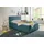 Home Affaire Boxspringbett HOME AFFAIRE "Eliana", blau (petrol), B:127cm L:210cm, Komplettbetten, Boxspringbett, inkl. Topper, in 4 Breiten, 3 Matratzenarten und 2 Härtegraden