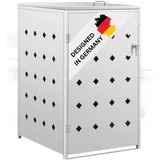 deluke Mülltonnenbox SOGI 69 x 115 x 77,5 cm silber