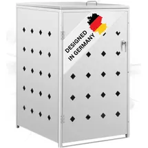 deluke Mülltonnenbox SOGI 69 x 115 x 77,5 cm silber