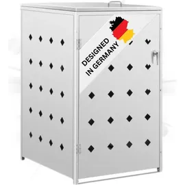 deluke Mülltonnenbox SOGI 69 x 115 x 77,5 cm silber