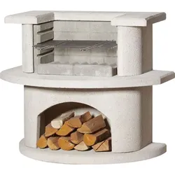 Buschbeck Grillbar Venedig weiss / weiss BBQ Kohlegrill Holzgrill Feuerstelle Feuer