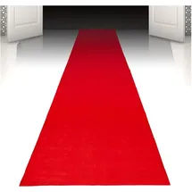 Boland Roter Teppich Partydekoration VIP 450x60cm Glitter Glamour - Rot