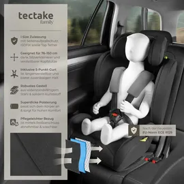 Tectake tectake® Autositz Emely ab 15 Monaten von 76 bis 150 cm, Belastbarkeit 36 kg,