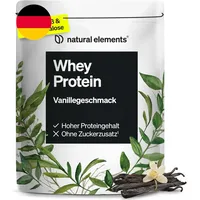 Natural Elements Whey Protein Pulver – Vanille – 1Kg – 24G Protein Pro Portion –
