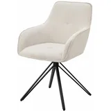 Juskys Drehstuhl Clyde mit Cord Beige
