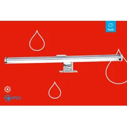 BRILONER LEUCHTEN LED Spiegelleuchte "PINO", silber (silber, weiß), Lampen, LED Badleuchte