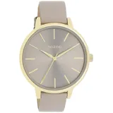 Oozoo C11291 Goldfarben Lederband Taupe 42 mm - Grau