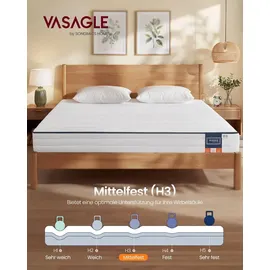 VASAGLE Matratze 160 x 200 x 16 cm H3 Gel-Memory-Schaum