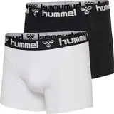 hummel Herren Hmlmars 2pack Boxers, Black/White, XXL