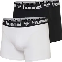 hummel Herren Hmlmars 2pack Boxers, Black/White, XXL