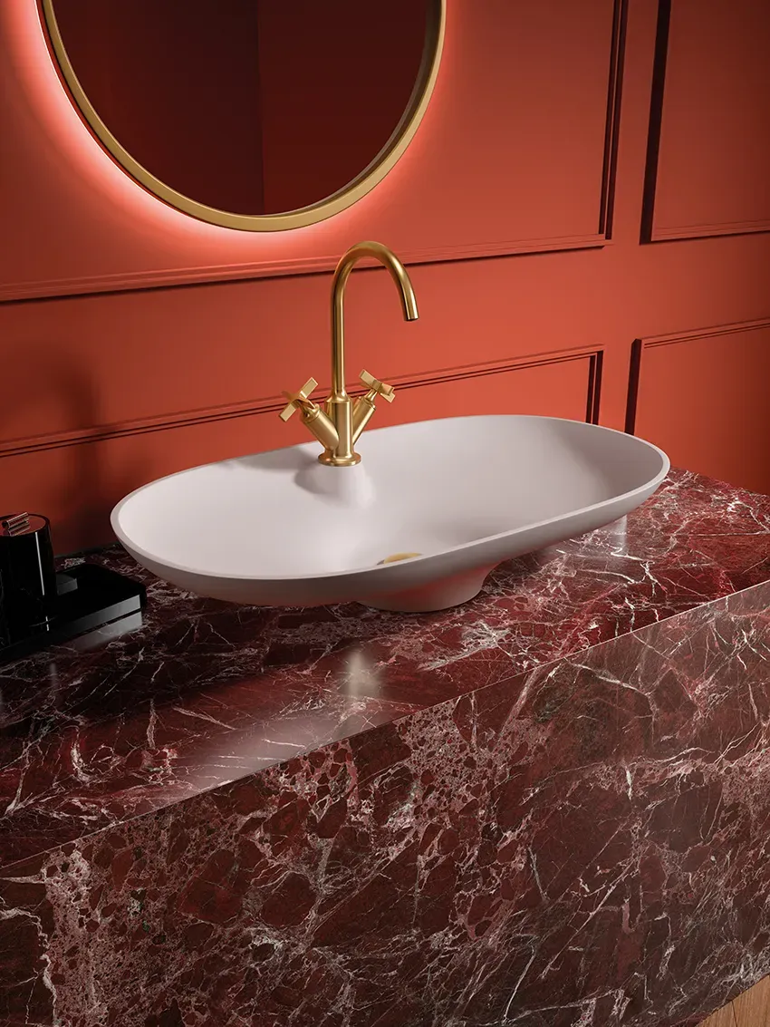 Glassdesign ALA 80 Schalenbecken VetroFreddo - weiß matt
