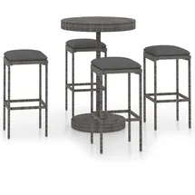 vidaXL Gartenbar Set 5-tlg. Grau