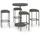 vidaXL Gartenbar Set 5-tlg. Grau