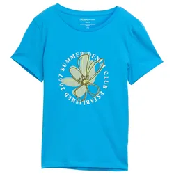 TOM TAILOR DENIM Damen T-Shirt mit Blumen-Print, blau, Uni, Gr. XL