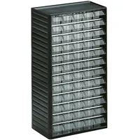 TRESTON Kleinteilemagazin Polypropylen 310x180x550 mm Anthrazit 60 Schubladen