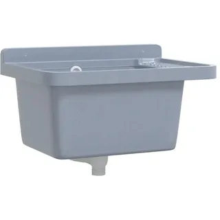 vidaXL Ausgussbecken Wandmontage Grau 50x35x24 cm Harz