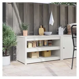vidaXL Küchenschrank mit Regal 106 x 55 x 64 cm Weiß