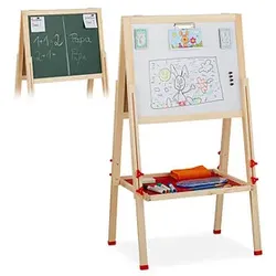 relaxdays Kindertafel 49,0 x 39,0 cm weiß/grün