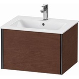 Duravit XViu Waschtisch-Unterschrank XV40250B213 61 x 40 x 48 cm, amerikanischer nussbaum, 1 Auszug, wandhängend, schwarz matt