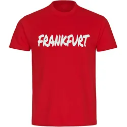 multifanshop Herren T-Shirt - Frankfurt - Textmarker - Druck weiß - Männer