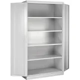 PROREGAL Stahlschrank Owl mit 4 Fachboden | HxBxT 192x110x58cm | Lichtgrau