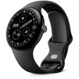 Google Pixel Watch 4 45 mm Aluminiumgehäuse Matte Black/Sportarmband Obsidian