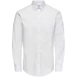 Only & Sons Herren Freizeit Hemd ONSNEIL Slim Fit Slim Fit Weiß 22019669 S