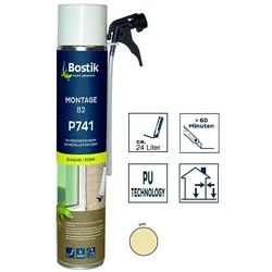 Bostik Montage B2 P741 1K PU-Polyurethan Schaum 500ml Dose gelb