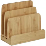 Relaxdays Ladestation Bambus, Hellbraun