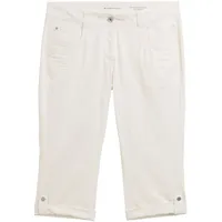 Tom Tailor Damen Tapered Relaxed Capri Hose, braun, Gestreift,