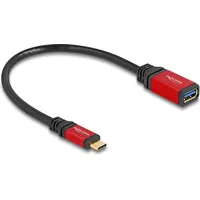 Delock 60172 USB Kabel 0,15 m USB 3.2 Gen 2 (3.1 Gen 2) USB C USB A Schwarz, Rot