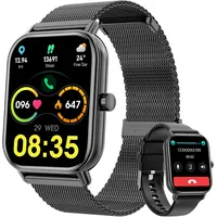 Smartwatch Herren mit Telefonfunktion Armbanduhr Sportuhr Gym Fitnessuhr