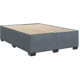 vidaXL Boxspringbett 140 x 200 cm Dunkelgrau