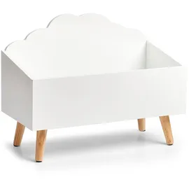 Zeller Aufbewahrungstruhe Wolke 58 x 28 x 45 cm MDF weiß