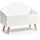 Zeller Aufbewahrungstruhe Wolke 58 x 28 x 45 cm MDF weiß