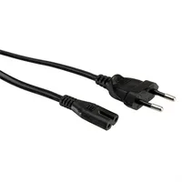 Value Netzkabel Euro-Flachstecker auf C7, 2polig, schwarz, 5 m