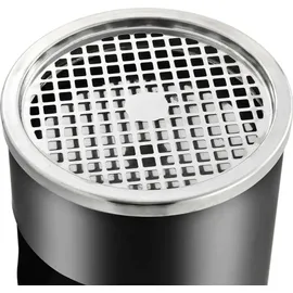 vidaXL Standaschenbecher 30 L Stahl Schwarz