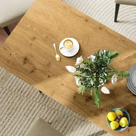 Homcom Esstisch ausziehbar 120/160 x 75 cm natur