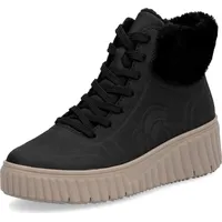 Rieker Damen Schnürstiefeletten N2504, Frauen Stiefeletten, lose Einlage,halbstiefel,Kurzstiefel,uebergangsschuhe,schwarz (00),38