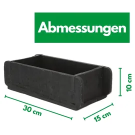 Novaliv Holzkiste 30 x 15 x 10 cm 10-tlg. schwarz